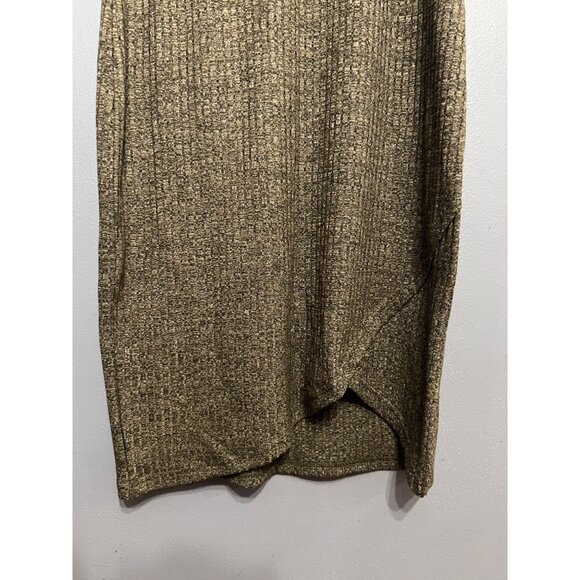 Y2K ATTENTION Heather Gray Cold Shoulder Mini Dress NWT Size Med Knit Like - Picture 5 of 9